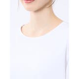 綿スムス クルーネック パフギャザーTシャツ | TAKA-Q WOMEN | 詳細画像9