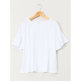 綿スムス クルーネック ラッフルスリープ Tシャツ | TAKA-Q WOMEN | 詳細画像11