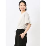 綿スムス クルーネック ラッフルスリープ Tシャツ | TAKA-Q WOMEN | 詳細画像14