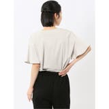 綿スムス クルーネック ラッフルスリープ Tシャツ | TAKA-Q WOMEN | 詳細画像15