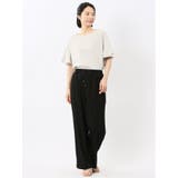 綿スムス クルーネック ラッフルスリープ Tシャツ | TAKA-Q WOMEN | 詳細画像17