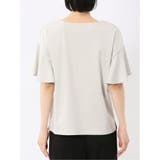 綿スムス クルーネック ラッフルスリープ Tシャツ | TAKA-Q WOMEN | 詳細画像20