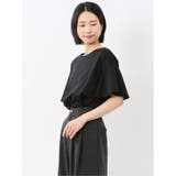 綿スムス クルーネック ラッフルスリープ Tシャツ | TAKA-Q WOMEN | 詳細画像26