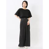 綿スムス クルーネック ラッフルスリープ Tシャツ | TAKA-Q WOMEN | 詳細画像29