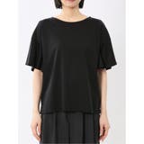 綿スムス クルーネック ラッフルスリープ Tシャツ | TAKA-Q WOMEN | 詳細画像30