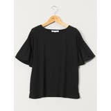 綿スムス クルーネック ラッフルスリープ Tシャツ | TAKA-Q WOMEN | 詳細画像35