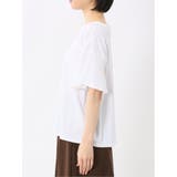 綿スムス クルーネック ラッフルスリープ Tシャツ | TAKA-Q WOMEN | 詳細画像7