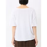 綿スムス クルーネック ラッフルスリープ Tシャツ | TAKA-Q WOMEN | 詳細画像8