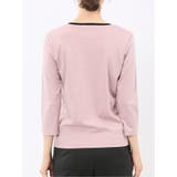 綿スムス 配色 7分袖Tシャツ | TAKA-Q WOMEN | 詳細画像35 