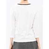 綿スムス 配色 7分袖Tシャツ | TAKA-Q WOMEN | 詳細画像8 