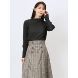 05黒 | ラメプリーツメロー 長袖プルオーバー | TAKA-Q WOMEN