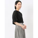 シアー切替 クルーネック 5分袖プルオーバー | TAKA-Q WOMEN | 詳細画像17