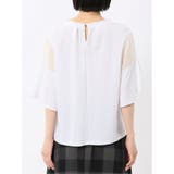 シアー切替 クルーネック 5分袖プルオーバー | TAKA-Q WOMEN | 詳細画像8