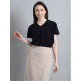 ストレッチカルゼ セットアップ Vネック半袖プルオーバー | TAKA-Q WOMEN | 詳細画像15