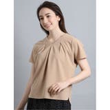 ストレッチカルゼ セットアップ Vネック半袖プルオーバー | TAKA-Q WOMEN | 詳細画像2