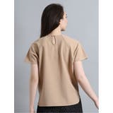 ストレッチカルゼ セットアップ Vネック半袖プルオーバー | TAKA-Q WOMEN | 詳細画像4