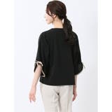 カットジョーゼット 配色 7分袖プルオーバー | TAKA-Q WOMEN | 詳細画像15