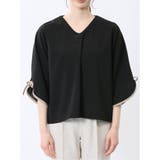 カットジョーゼット 配色 7分袖プルオーバー | TAKA-Q WOMEN | 詳細画像18