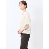 カットジョーゼット 配色 7分袖プルオーバー | TAKA-Q WOMEN | 詳細画像2