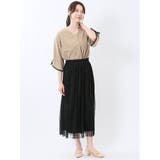 カットジョーゼット 配色 7分袖プルオーバー | TAKA-Q WOMEN | 詳細画像29