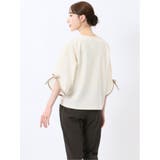 カットジョーゼット 配色 7分袖プルオーバー | TAKA-Q WOMEN | 詳細画像3