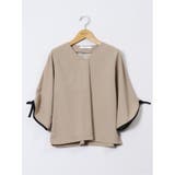 カットジョーゼット 配色 7分袖プルオーバー | TAKA-Q WOMEN | 詳細画像35
