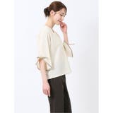 カットジョーゼット 配色 7分袖プルオーバー | TAKA-Q WOMEN | 詳細画像4