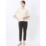 カットジョーゼット 配色 7分袖プルオーバー | TAKA-Q WOMEN | 詳細画像5