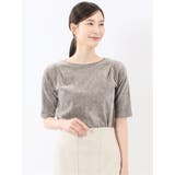 04グレー | クラッシュベロア 半袖プルオーバー | TAKA-Q WOMEN