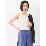 01白 | 接触冷感 吸水速乾 ブライトリブ タンクトップ | TAKA-Q WOMEN