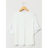 シルケットポンチ ビジュー付き 半袖プルオーバー | TAKA-Q WOMEN | 詳細画像12