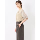 シルケットポンチ ビジュー付き 半袖プルオーバー | TAKA-Q WOMEN | 詳細画像26