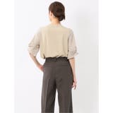 シルケットポンチ ビジュー付き 半袖プルオーバー | TAKA-Q WOMEN | 詳細画像27