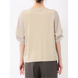 シルケットポンチ ビジュー付き 半袖プルオーバー | TAKA-Q WOMEN | 詳細画像32