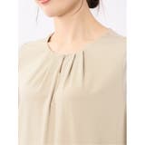 シルケットポンチ ビジュー付き 半袖プルオーバー | TAKA-Q WOMEN | 詳細画像33