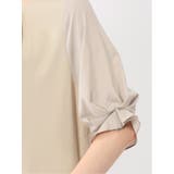 シルケットポンチ ビジュー付き 半袖プルオーバー | TAKA-Q WOMEN | 詳細画像34