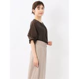 シルケットポンチ ビジュー付き 半袖プルオーバー | TAKA-Q WOMEN | 詳細画像40