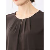 シルケットポンチ ビジュー付き 半袖プルオーバー | TAKA-Q WOMEN | 詳細画像44