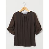 シルケットポンチ ビジュー付き 半袖プルオーバー | TAKA-Q WOMEN | 詳細画像46