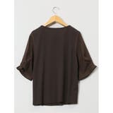 シルケットポンチ ビジュー付き 半袖プルオーバー | TAKA-Q WOMEN | 詳細画像47