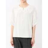 シルケットポンチ ビジュー付き 半袖プルオーバー | TAKA-Q WOMEN | 詳細画像6