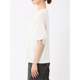 シルケットポンチ ビジュー付き 半袖プルオーバー | TAKA-Q WOMEN | 詳細画像7