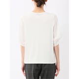 シルケットポンチ ビジュー付き 半袖プルオーバー | TAKA-Q WOMEN | 詳細画像8