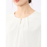 シルケットポンチ ビジュー付き 半袖プルオーバー | TAKA-Q WOMEN | 詳細画像9