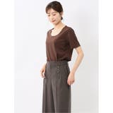シルケットポンチ クルーネック半袖Tシャツ | TAKA-Q WOMEN | 詳細画像24 