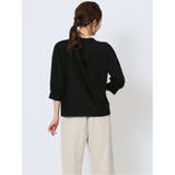 デザインネック 7分袖プルオーバー | TAKA-Q WOMEN | 詳細画像3 