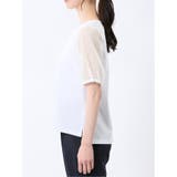 レース切替 クルーネック 半袖プルオーバー | TAKA-Q WOMEN | 詳細画像7 