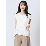01白 | カットジャガード ブラウジングプルオーバー | TAKA-Q WOMEN