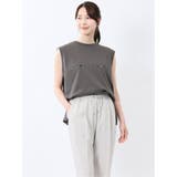 06グレー | ハンチ/HUNCH ロゴ ノースリーブT | TAKA-Q WOMEN