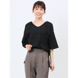 05黒 | ハンチ/HUNCH USAコットン 前後2WAY カットソー | TAKA-Q WOMEN